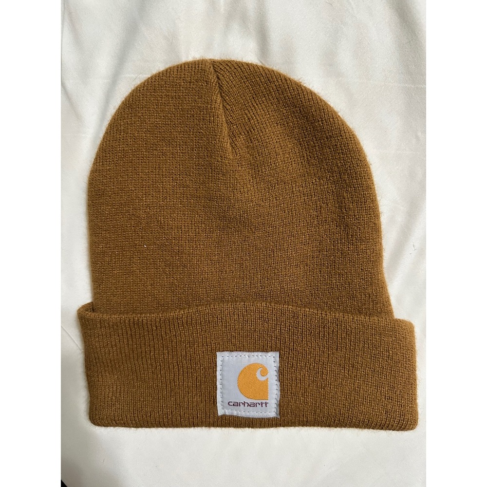 Carhartt Acrylic Watch Hat Beanie Brown A18 BRN One Size Fits All Rib Knit Logo